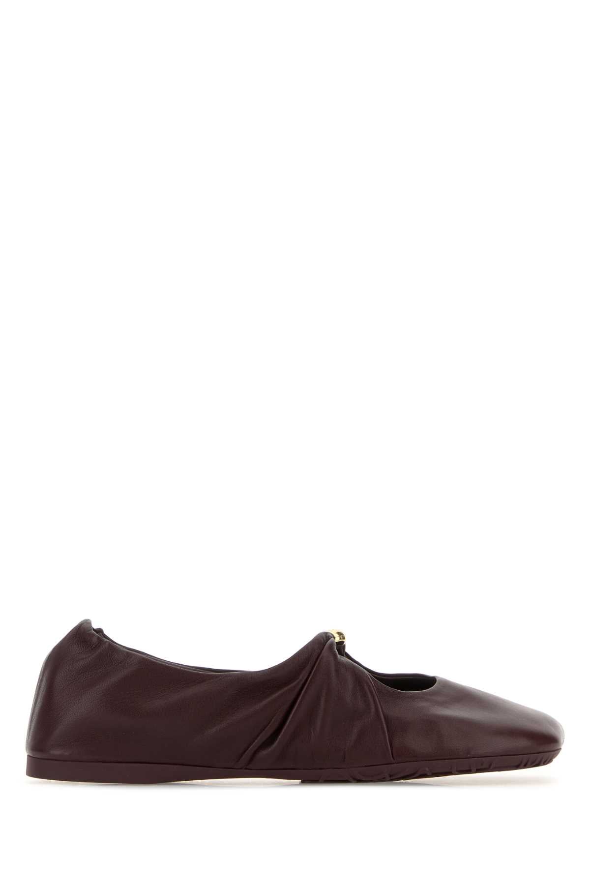 LOEWE Nappa Leather Pebble Ballerinas