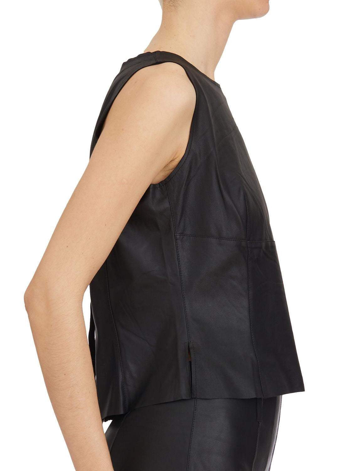 Vanderwilt Leather Tank Top - Size S