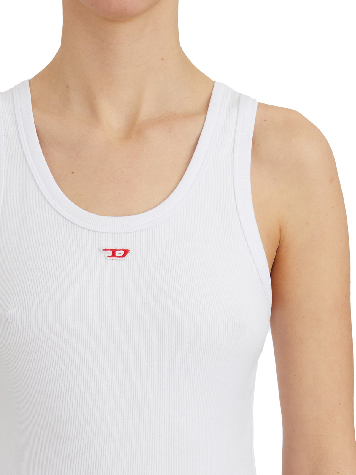 DIESEL Women's Slim Fit Mini Logo Cotton Stretch Tank Top - Size S