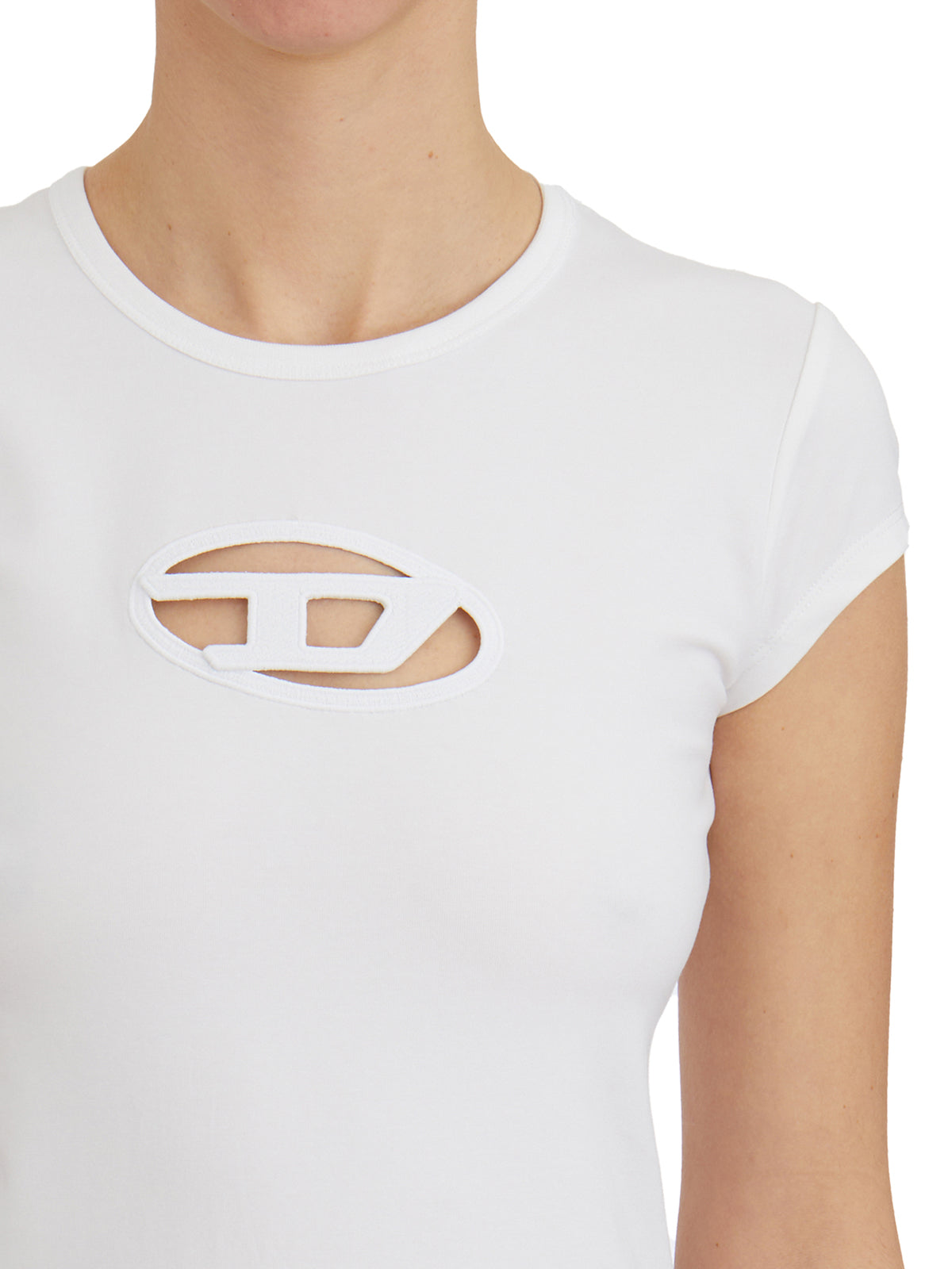 DIESEL Slim Fit Mini Logo Cotton T-Shirt - Size S