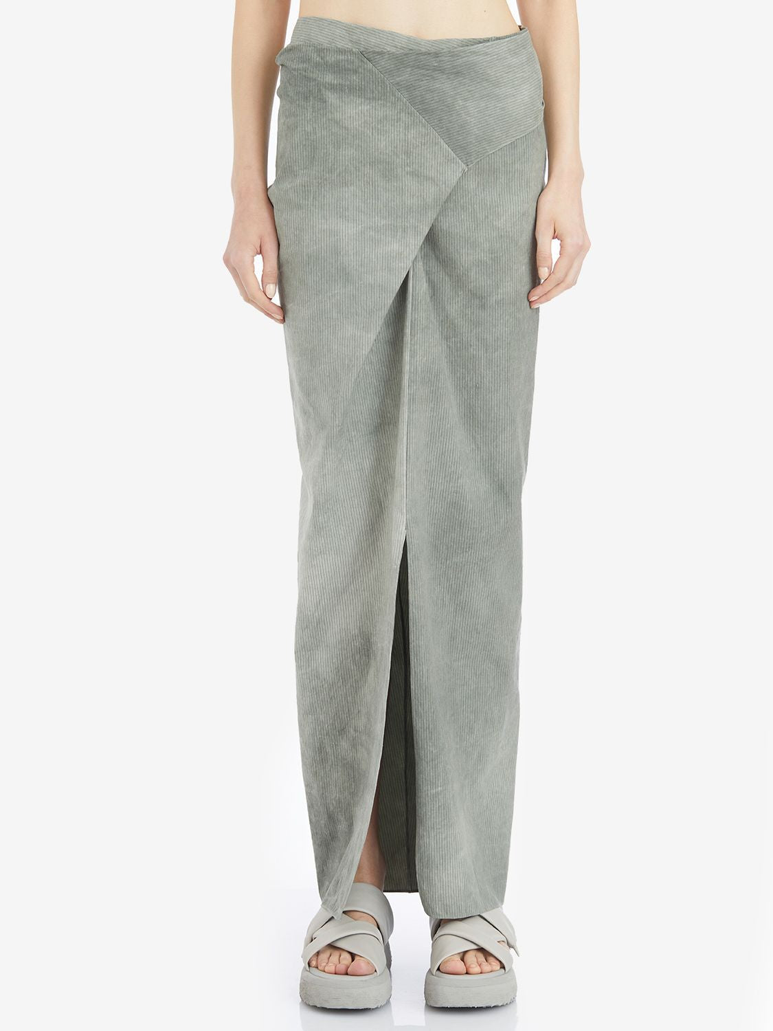 CORTANA High-Waisted Linen and Cotton Mini Skirt