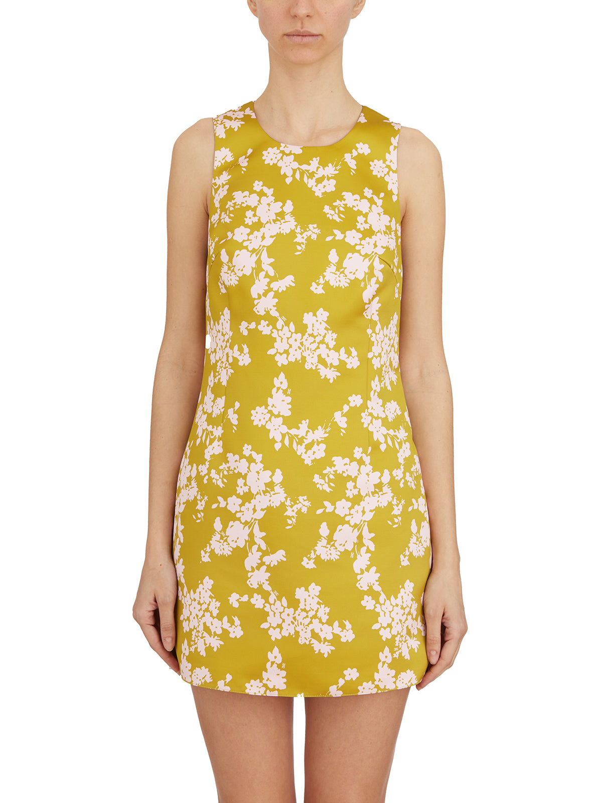 ELISABETTA FRANCHI Floral Print Sleeveless Mini Dress (Size 40)