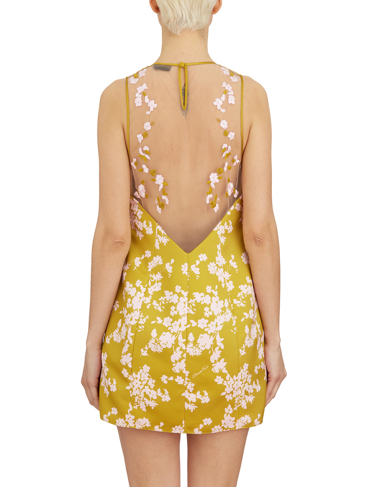 ELISABETTA FRANCHI Floral Print Sleeveless Mini Dress (Size 40)
