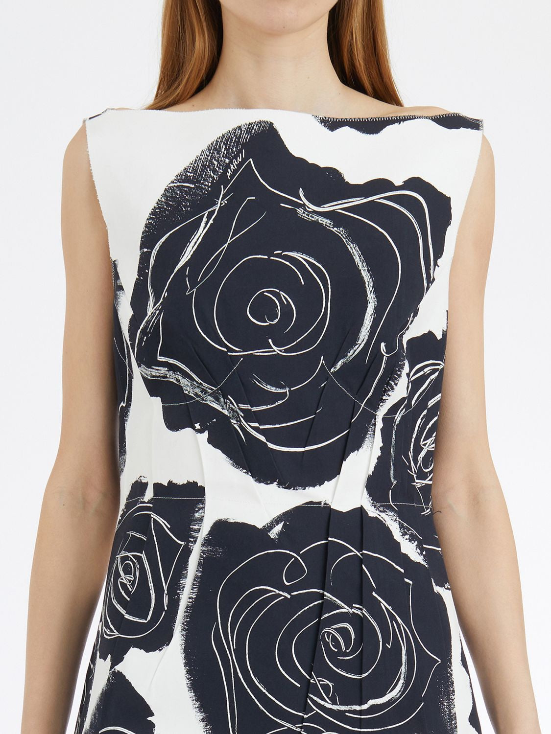 MARNI Sleeveless Floral Cotton Dress