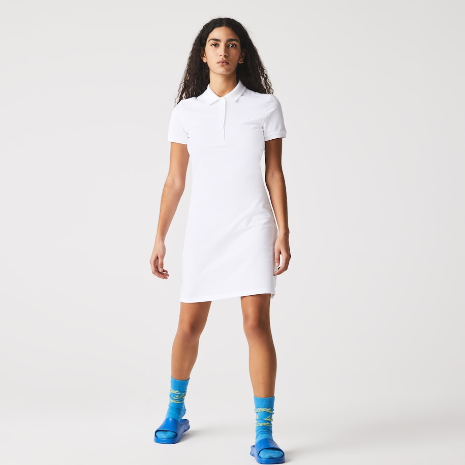 LACOSTE Slim Fit Polo Mini Dress for Women