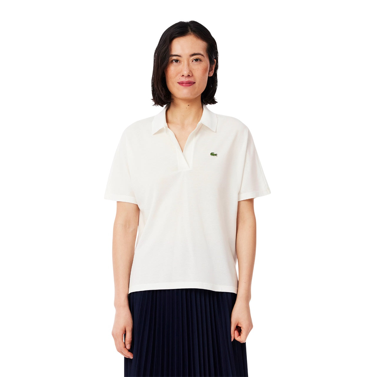 LACOSTE Contemporary Women's Polo with Relaxed Fit