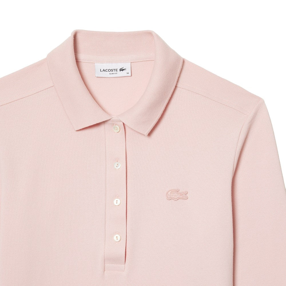 LACOSTE Feminine Slim Fit Mini Polo with Long Sleeves
