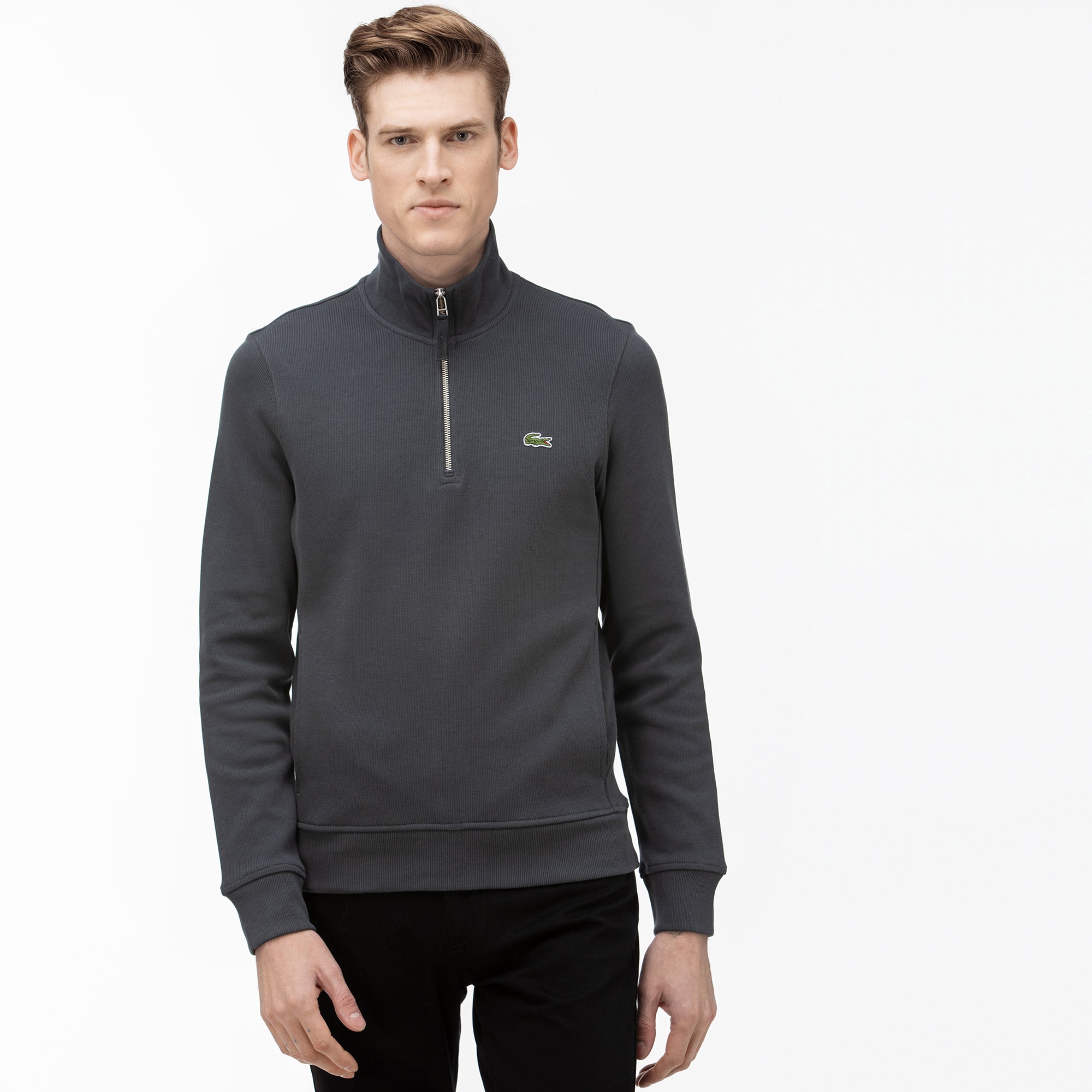 LACOSTE Men's Half Zip Knit Sweatshirt