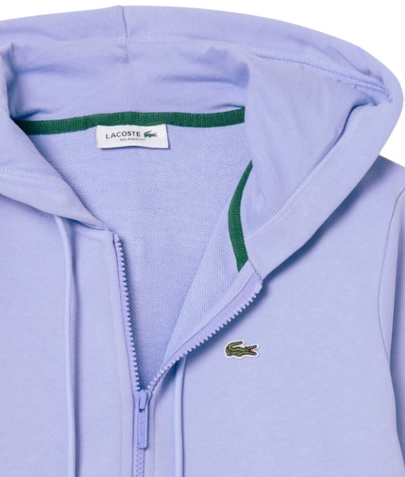 LACOSTE Relaxed Fit Zip-Up Sweatshirt for Women
