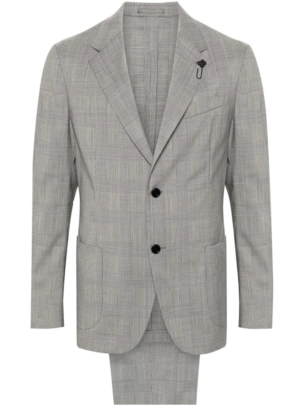 LARDINI Light Gray Wool Suit for Men - Fall Winter 24/25