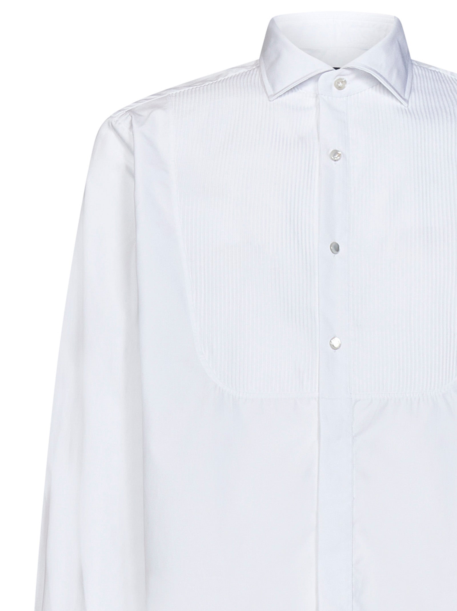 LARDINI Stylish Men's Shirt with Striped Plastron