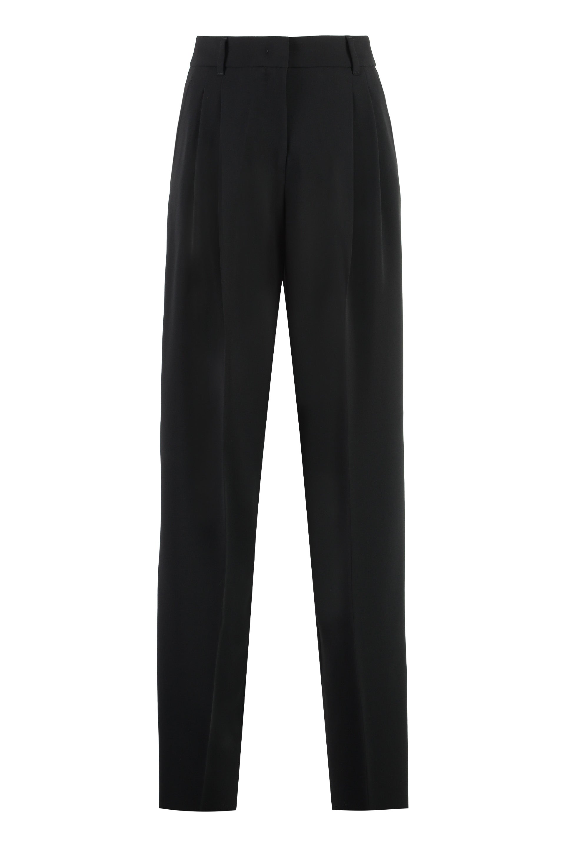 MAX MARA STUDIO High-Waist Creased Pleated Trousers