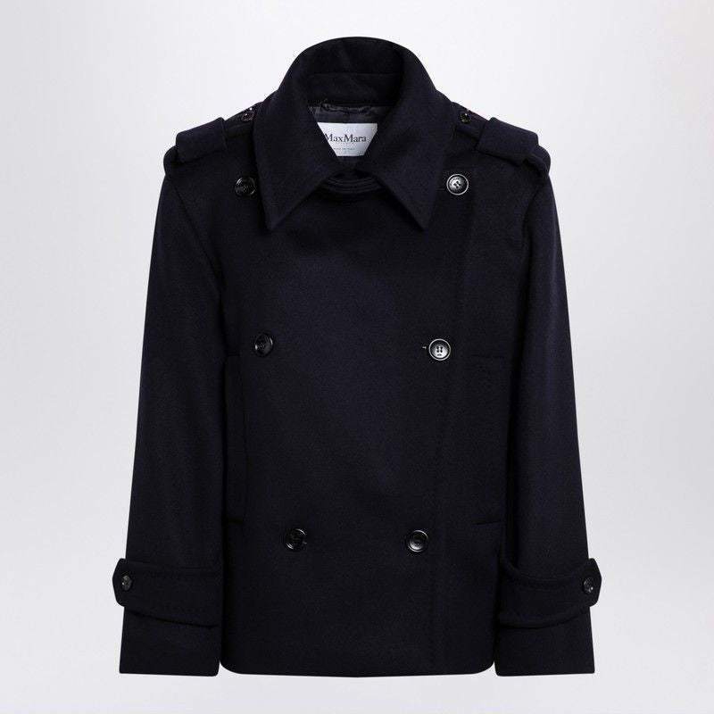 MAX MARA Double-Breasted Wool Short Jacket