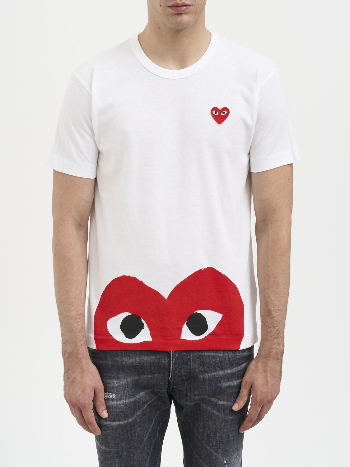 COMME DES GARÇONS PLAY Printed Cotton T-Shirt - Size L