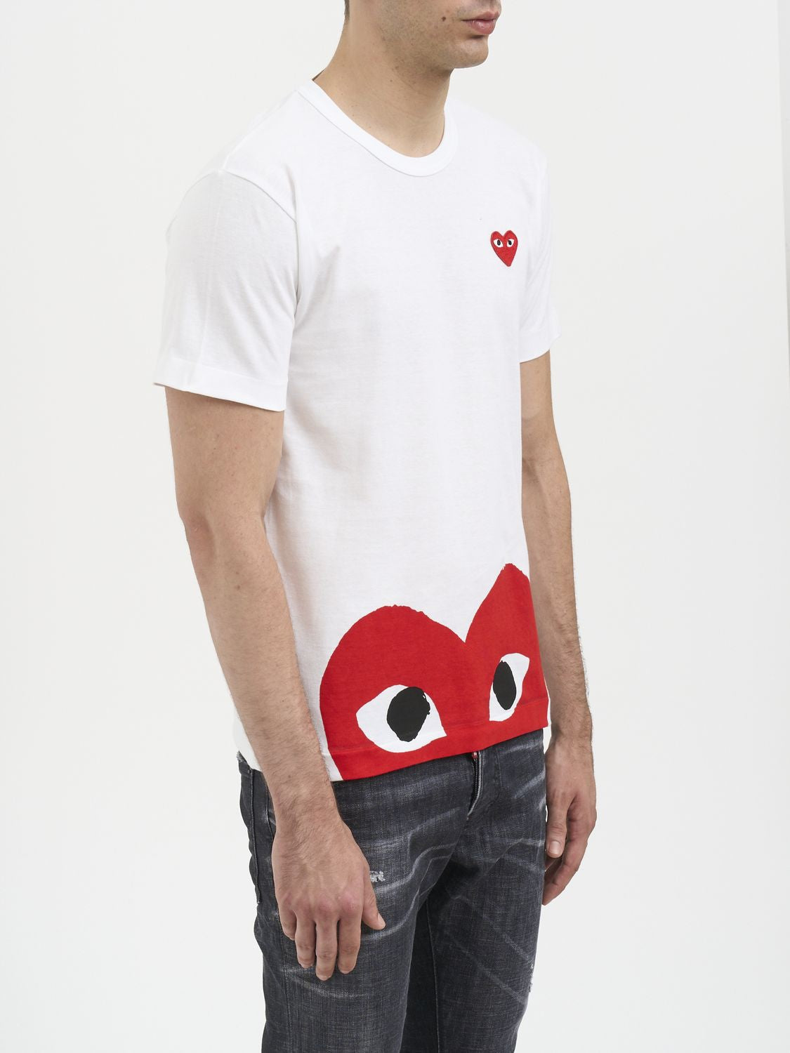 COMME DES GARÇONS PLAY Printed Cotton T-Shirt - Size L