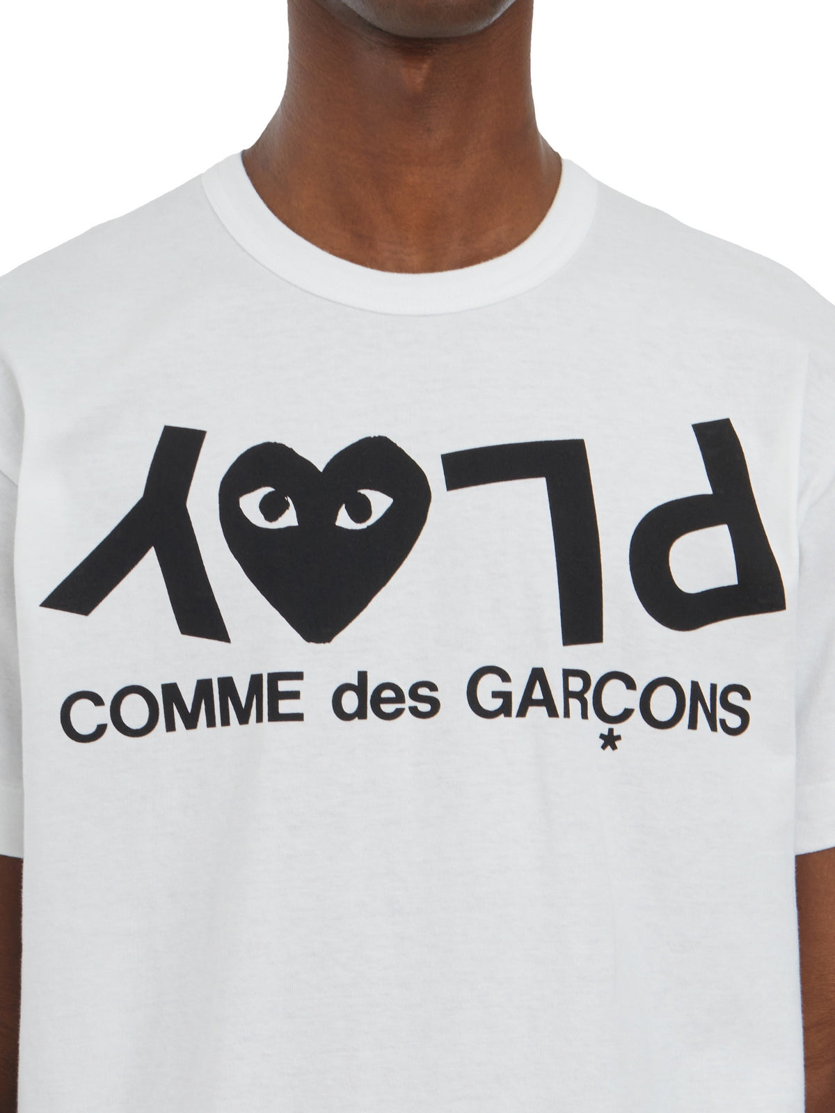 COMME DES GARÇONS PLAY Crew Neck Logo T-Shirt - Size L