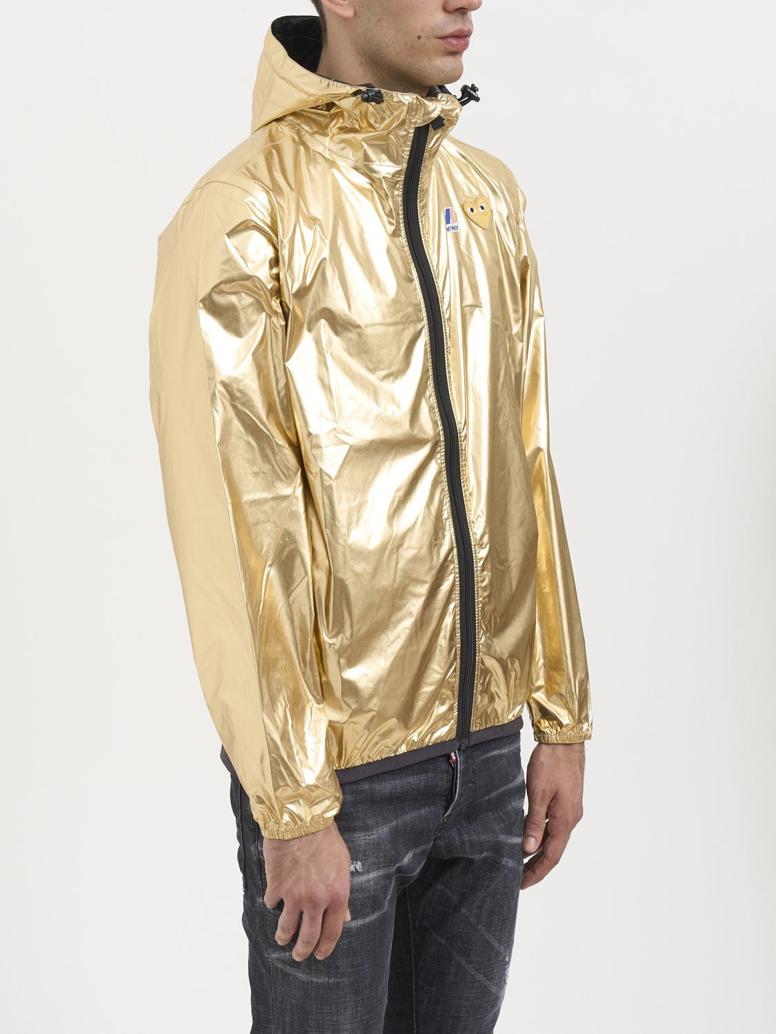 COMME DES GARÇONS PLAY Hooded Jacket with Dual Logo - Size L