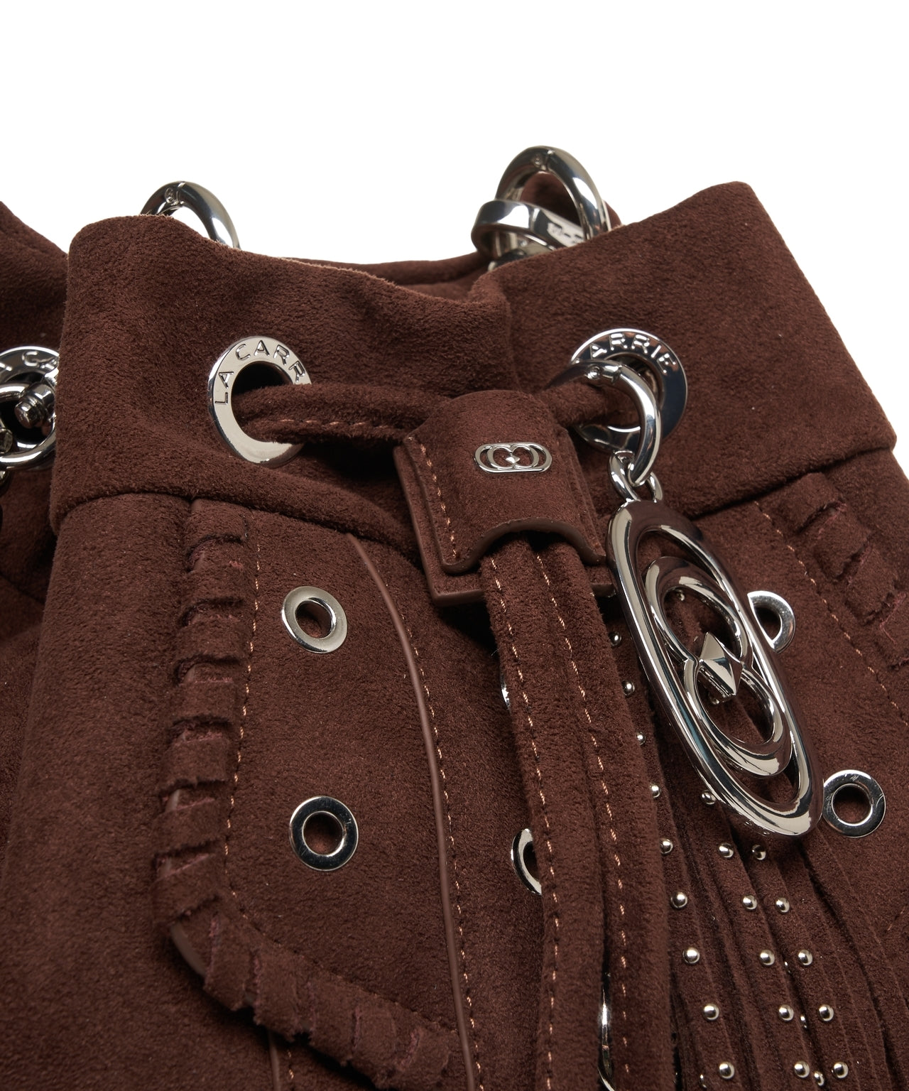 LA CARRIE Chic Eco Suede Bucket Handbag (26 x 24 x 18 cm)