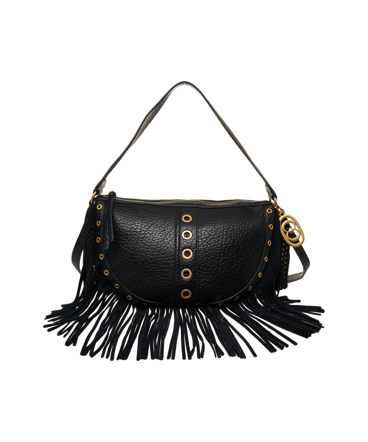 LA CARRIE Fringe Shoulder Handbag - 34 x 20 x 12 cm