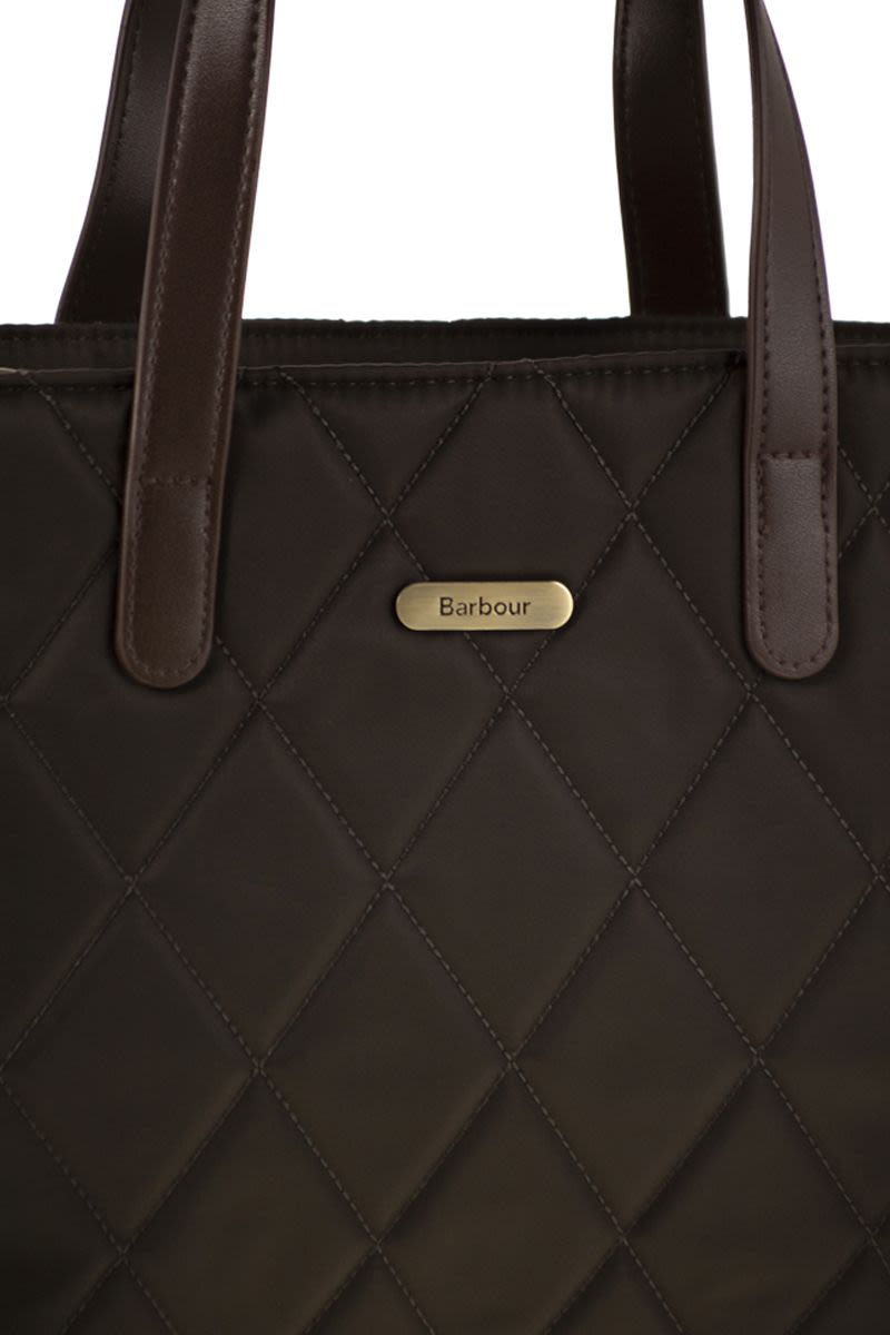 BARBOUR Mini Quilted Tote Handbag