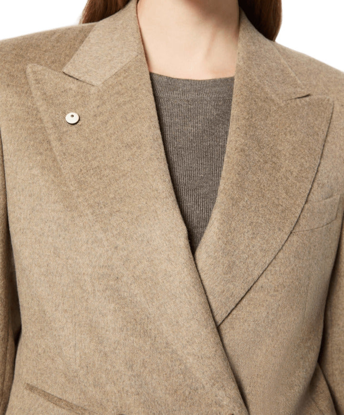LBM Double-Breasted Cashmere-Silk Blend Jacket - Slim Fit