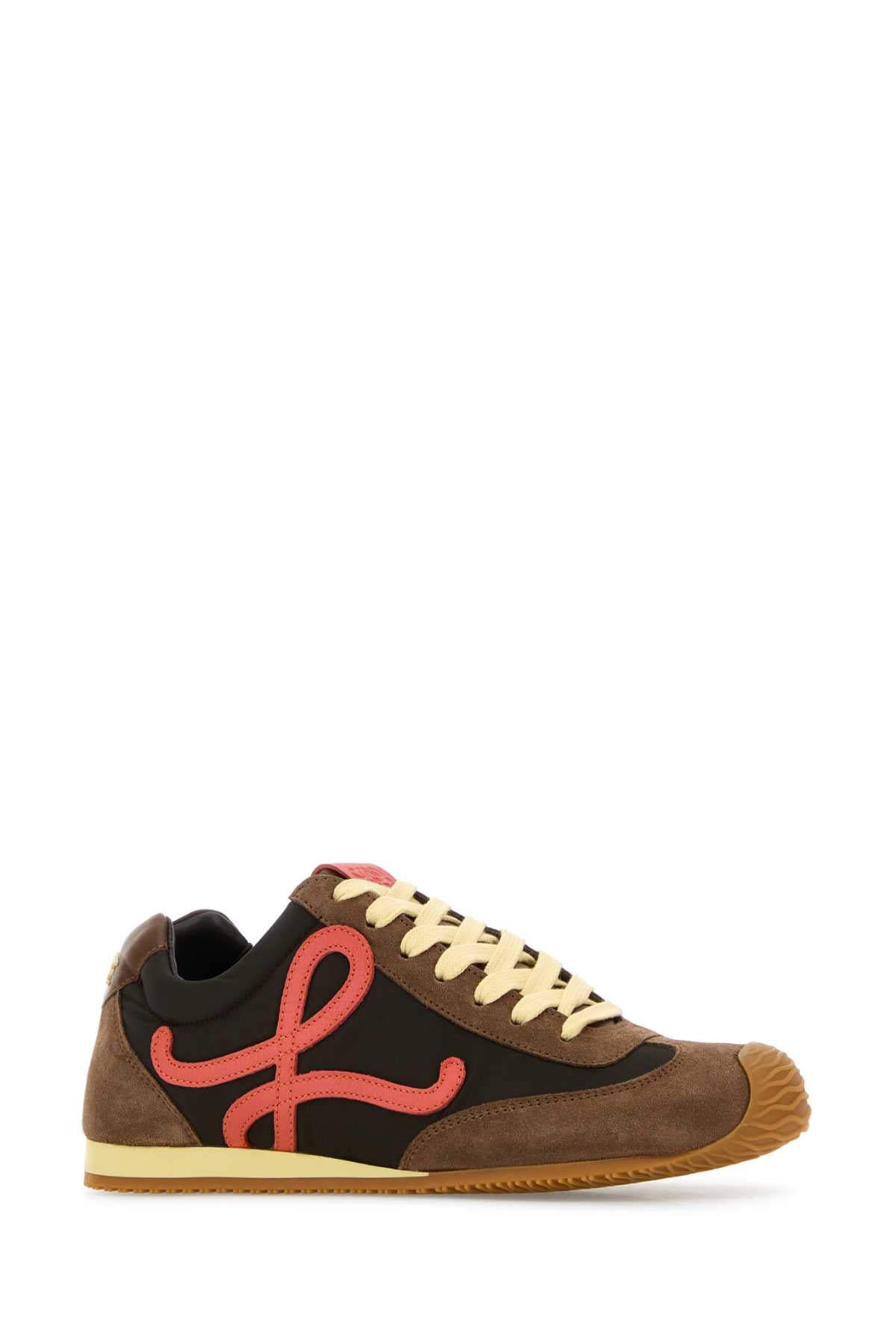 LOEWE Multicolored Canvas and Suede Ballet Runner Sneakers 2.0