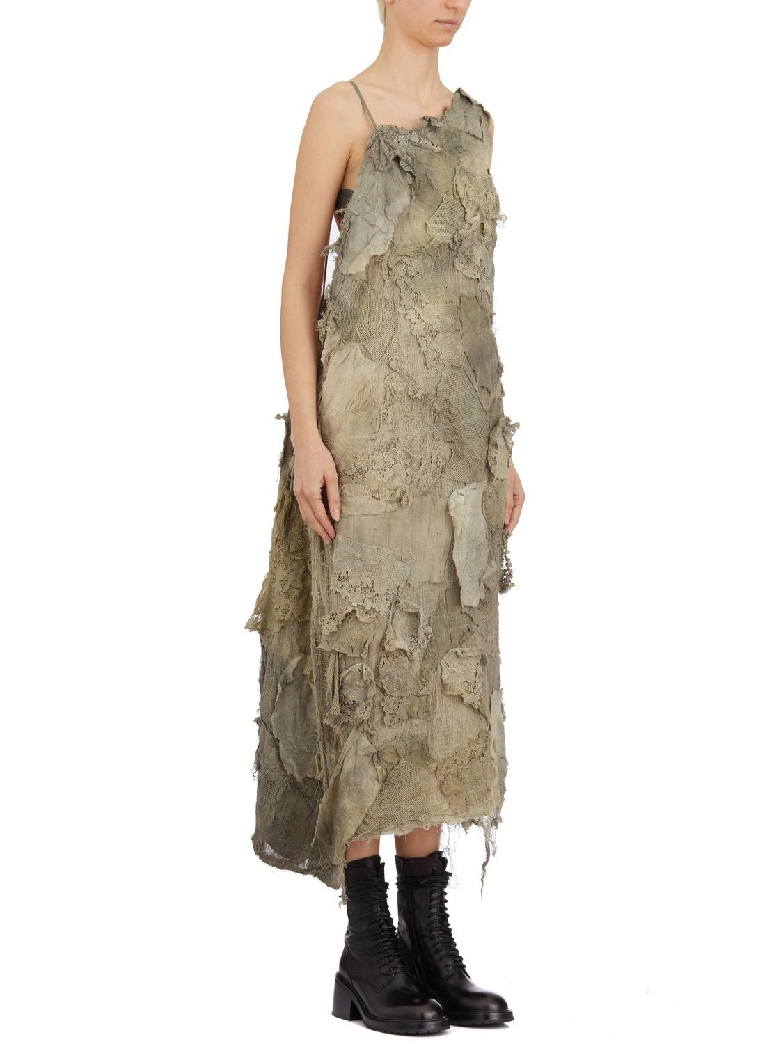 YEUNG CHIN Embroidered Long Dress with Adjustable Shoulder Straps - Size S