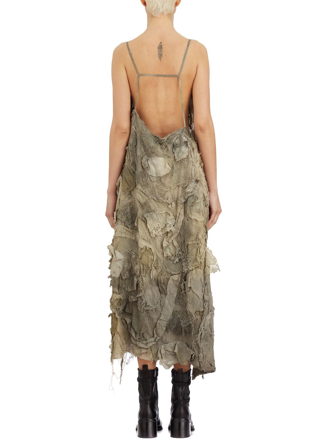 YEUNG CHIN Embroidered Long Dress with Adjustable Shoulder Straps - Size S