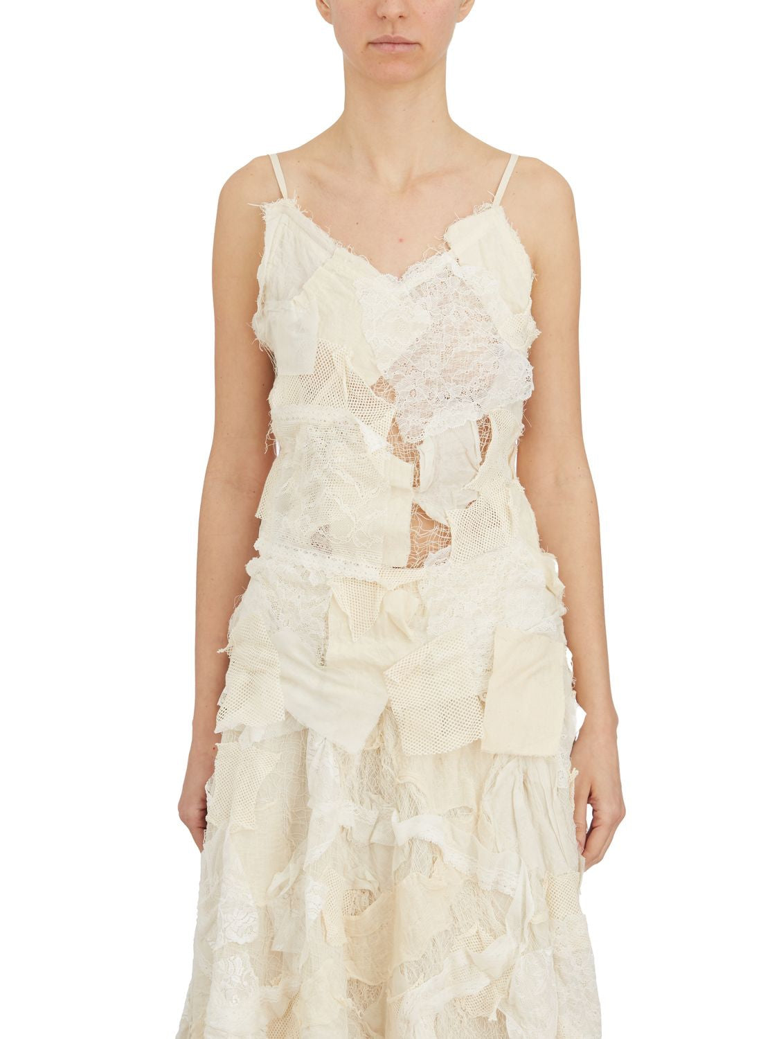 YEUNG CHIN Embroidered Adjustable Strap Tank Top