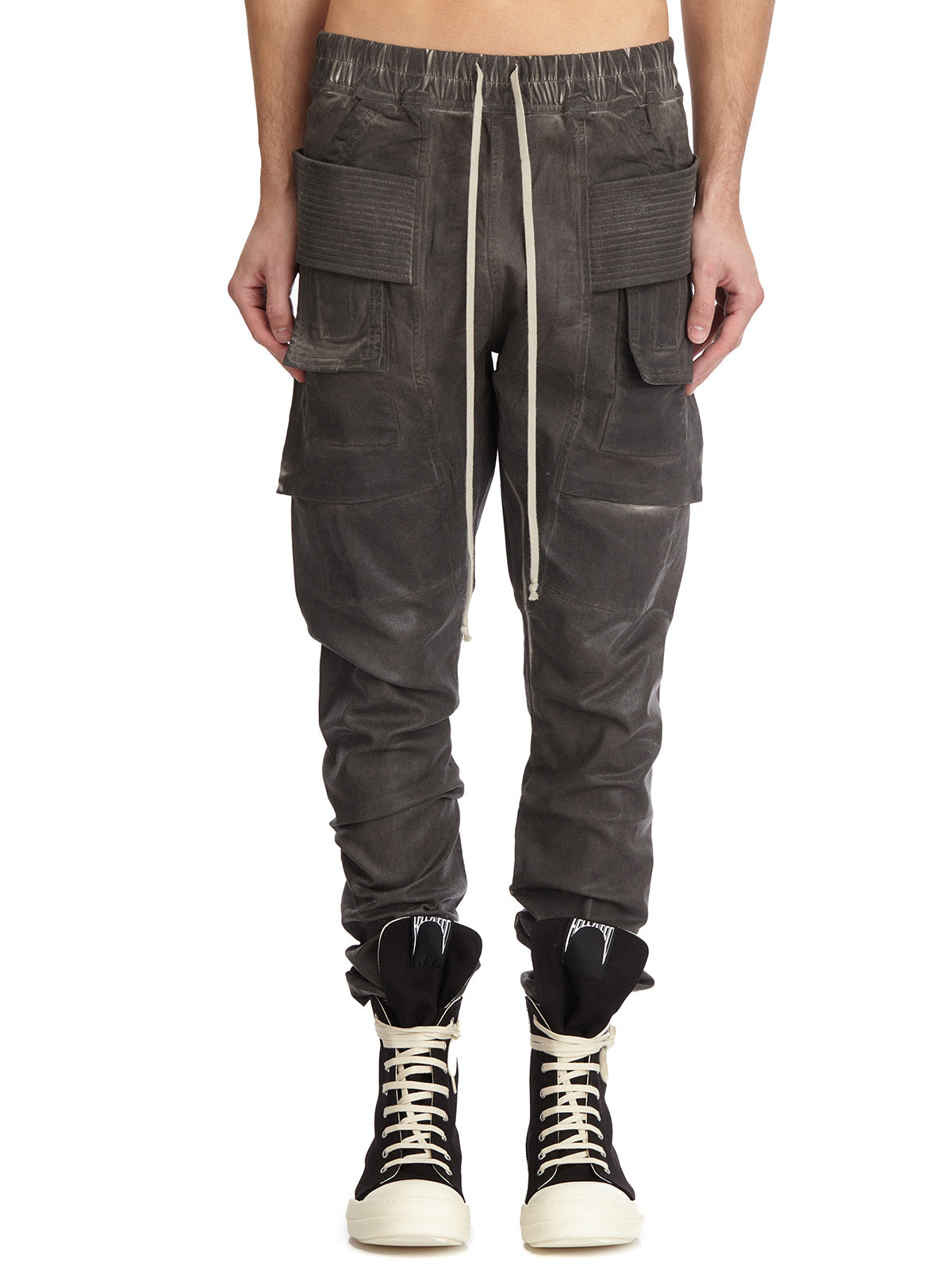 DRKSHDW Men's Cargo Drawstring Denim Pants - Size M