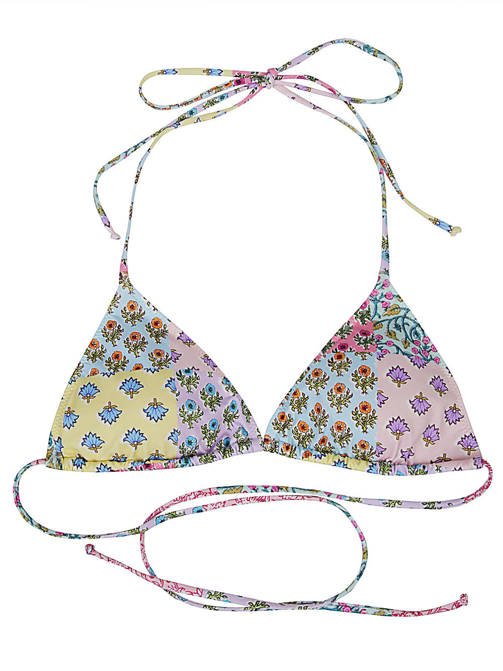 MC2 SAINT BARTH Multicolor Triangle Bikini Top for Women - SS24