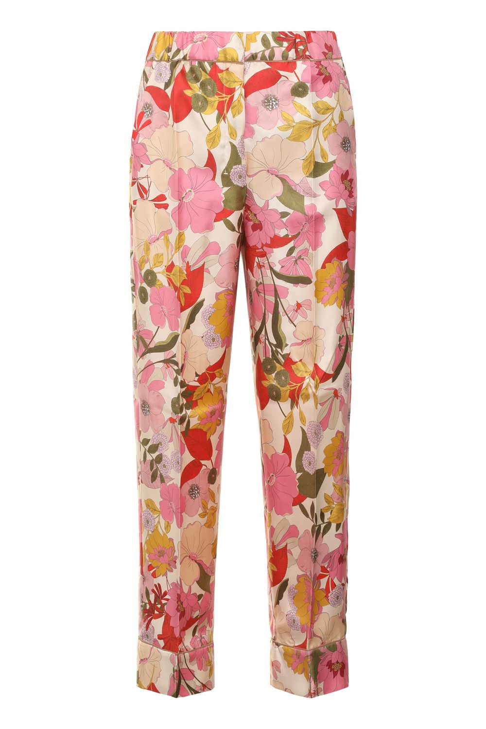 S MAX MARA Floral Printed Silk Pajama Pants