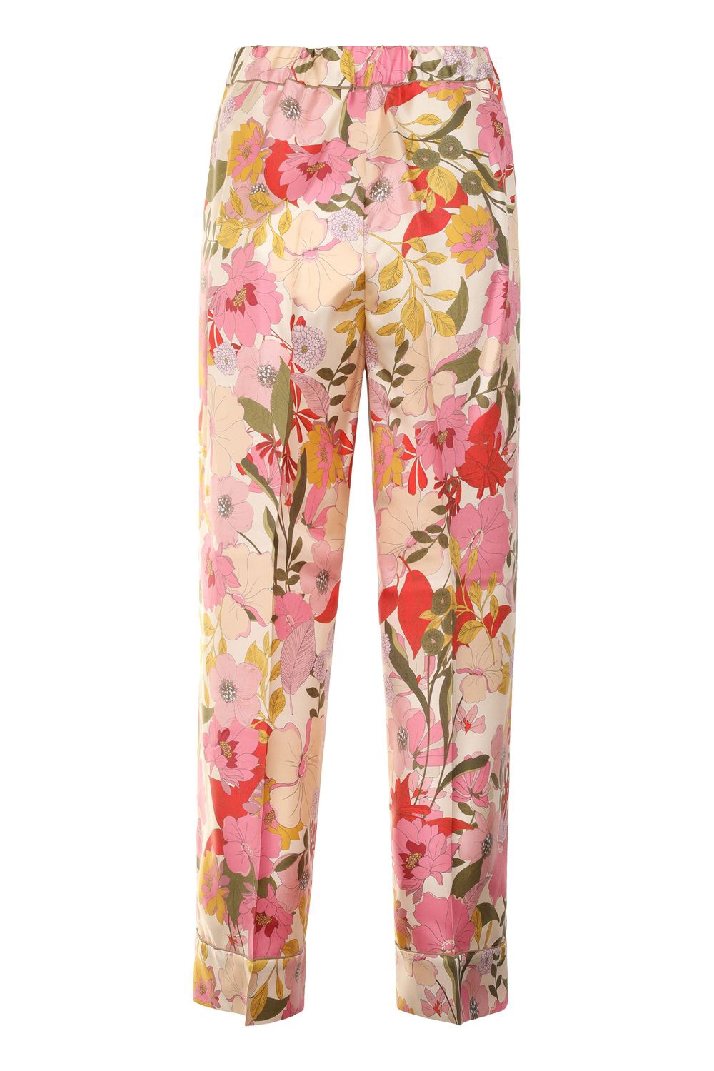 S MAX MARA Floral Printed Silk Pajama Pants