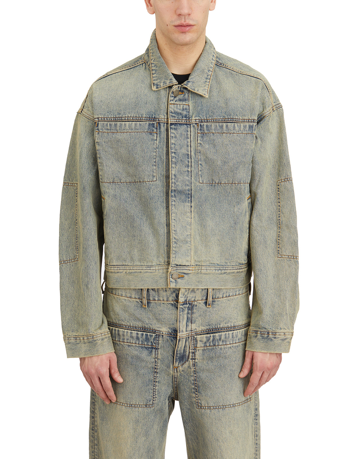 ENTIRE STUDIOS Men's Boxy Fit Denim Jacket - Size M