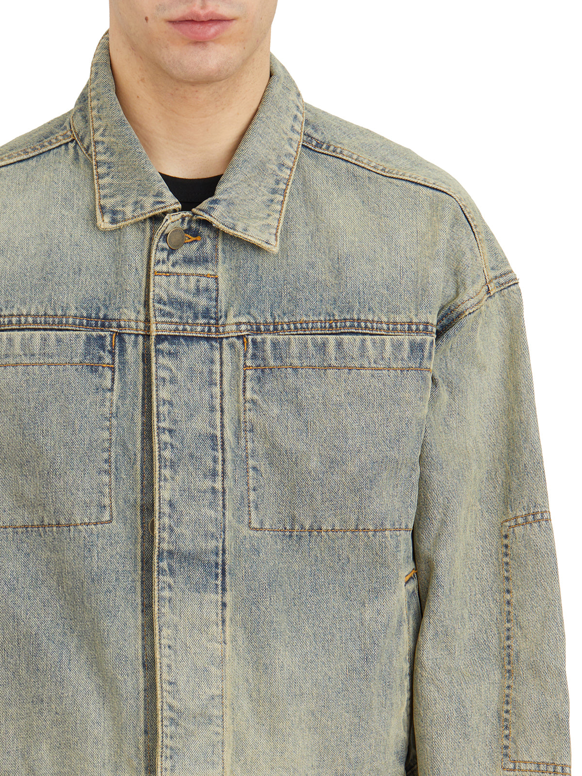 ENTIRE STUDIOS Men's Boxy Fit Denim Jacket - Size M