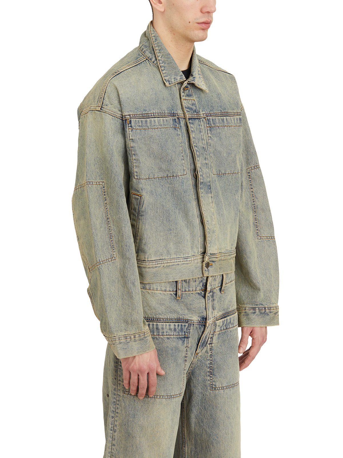 ENTIRE STUDIOS Men's Boxy Fit Denim Jacket - Size M