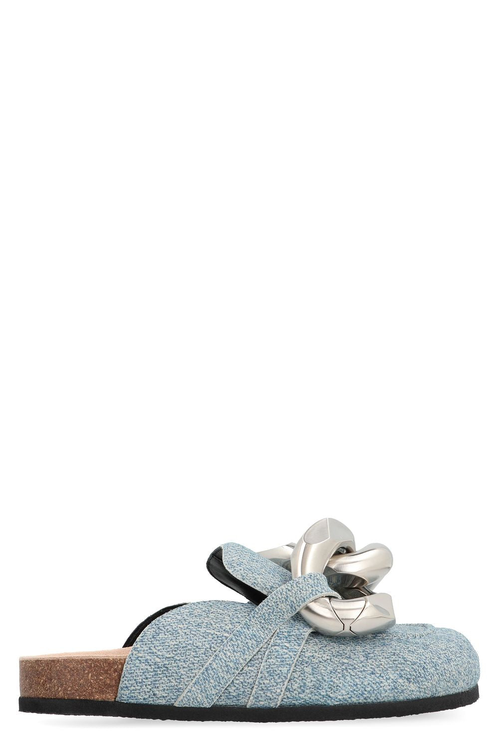 JW ANDERSON Suede Flat Sandals with Decorative Chain for Women