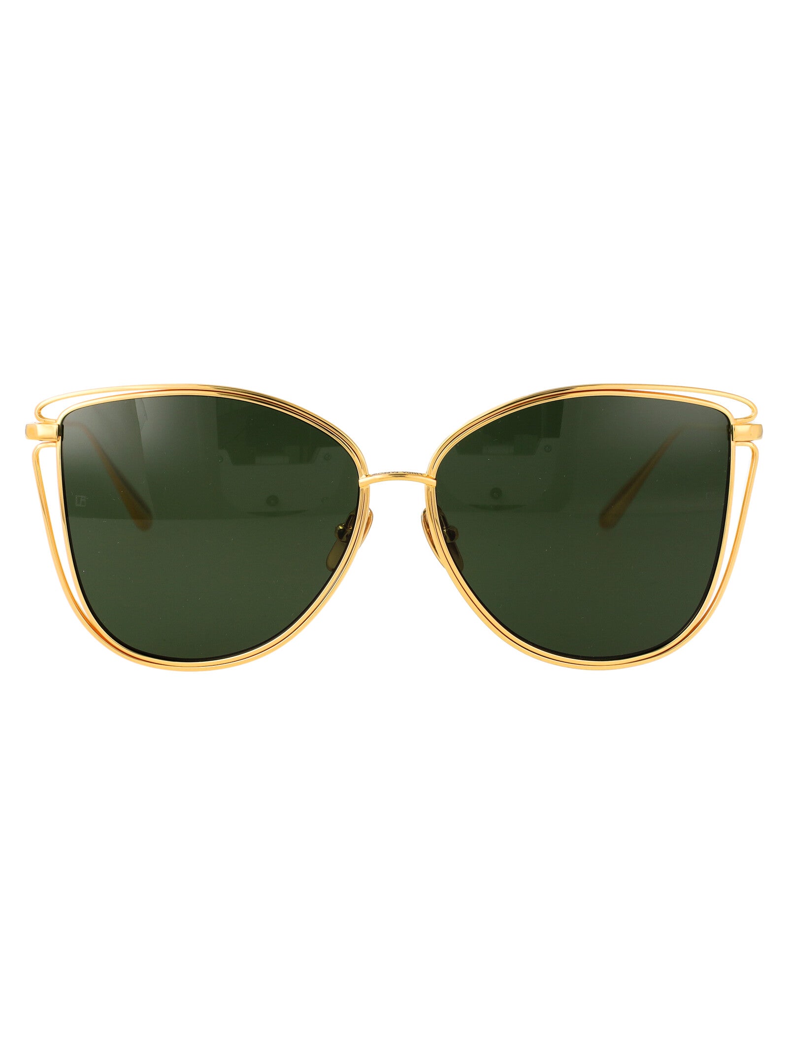 LINDA FARROW Elevated Titanium Fashion Sunglasses for Women