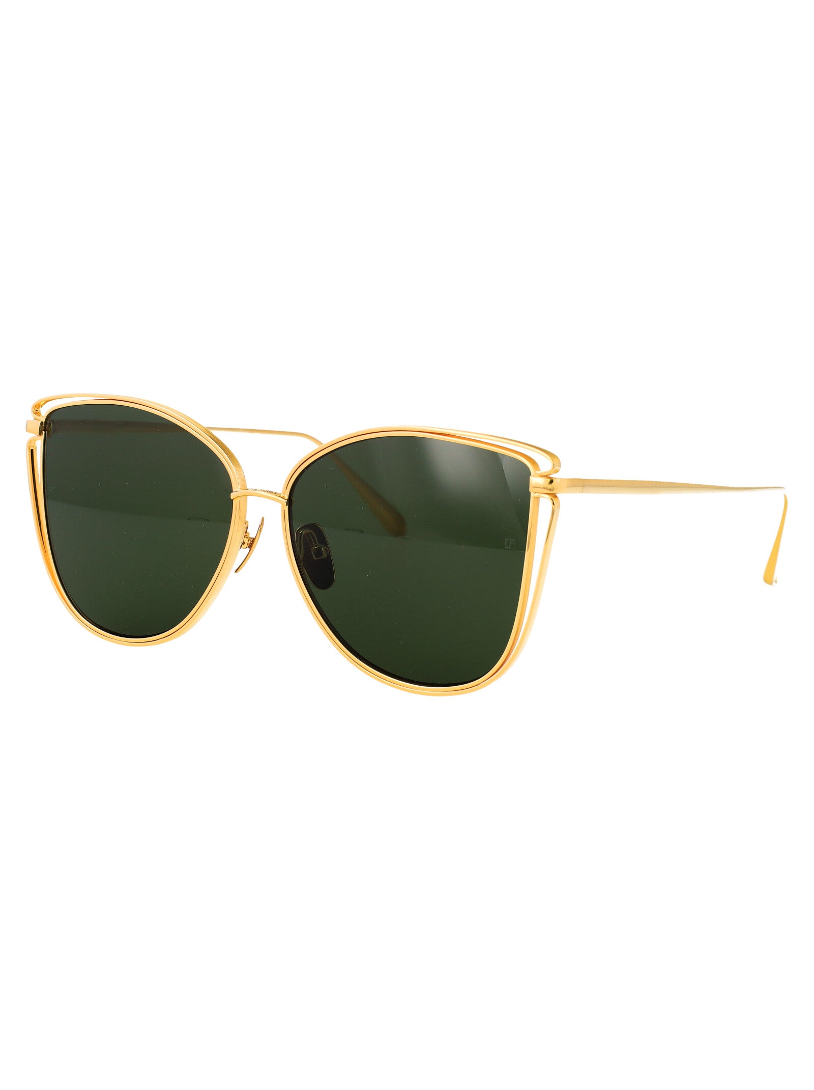 LINDA FARROW Elevated Titanium Fashion Sunglasses for Women