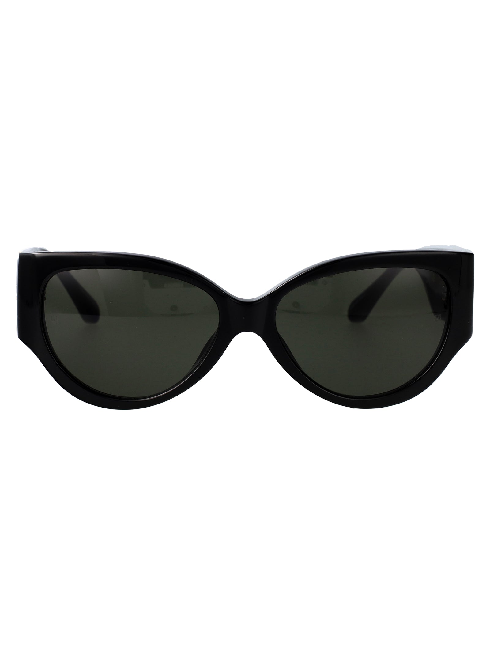 LINDA FARROW Elegant Acetate and Metal Sunglasses