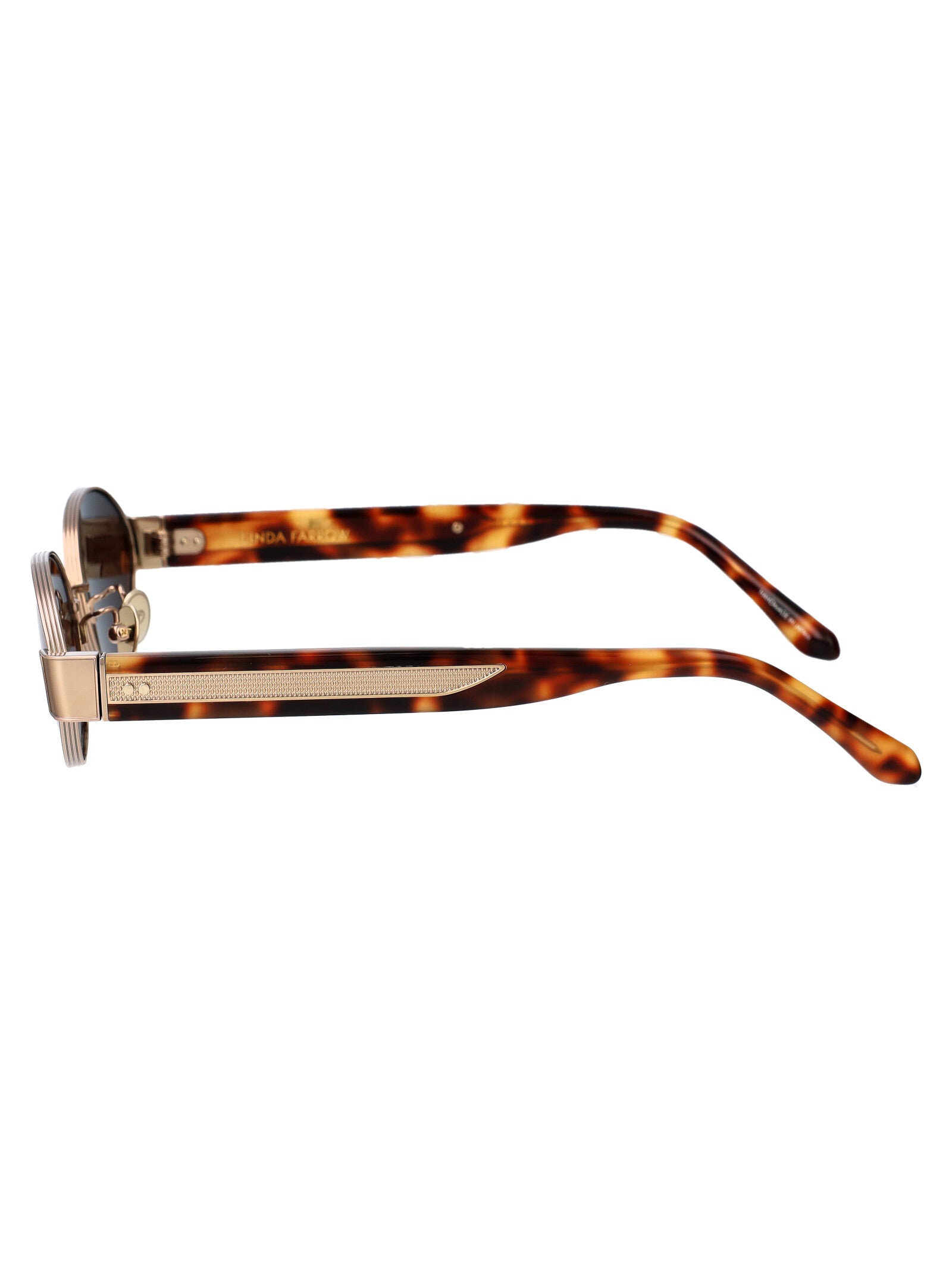 LINDA FARROW Sleek Titanium Sunglasses for Women