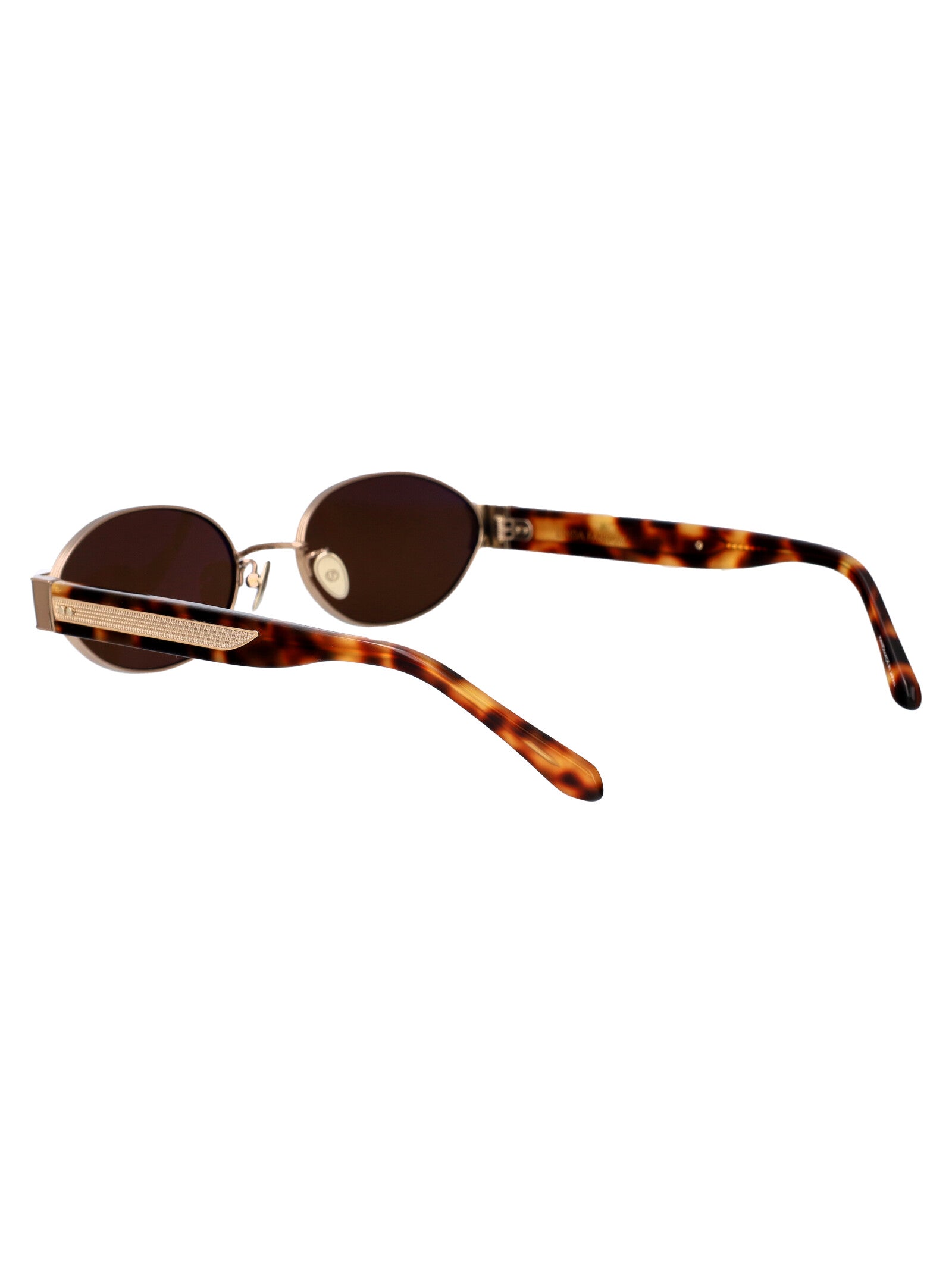 LINDA FARROW Sleek Titanium Sunglasses for Women