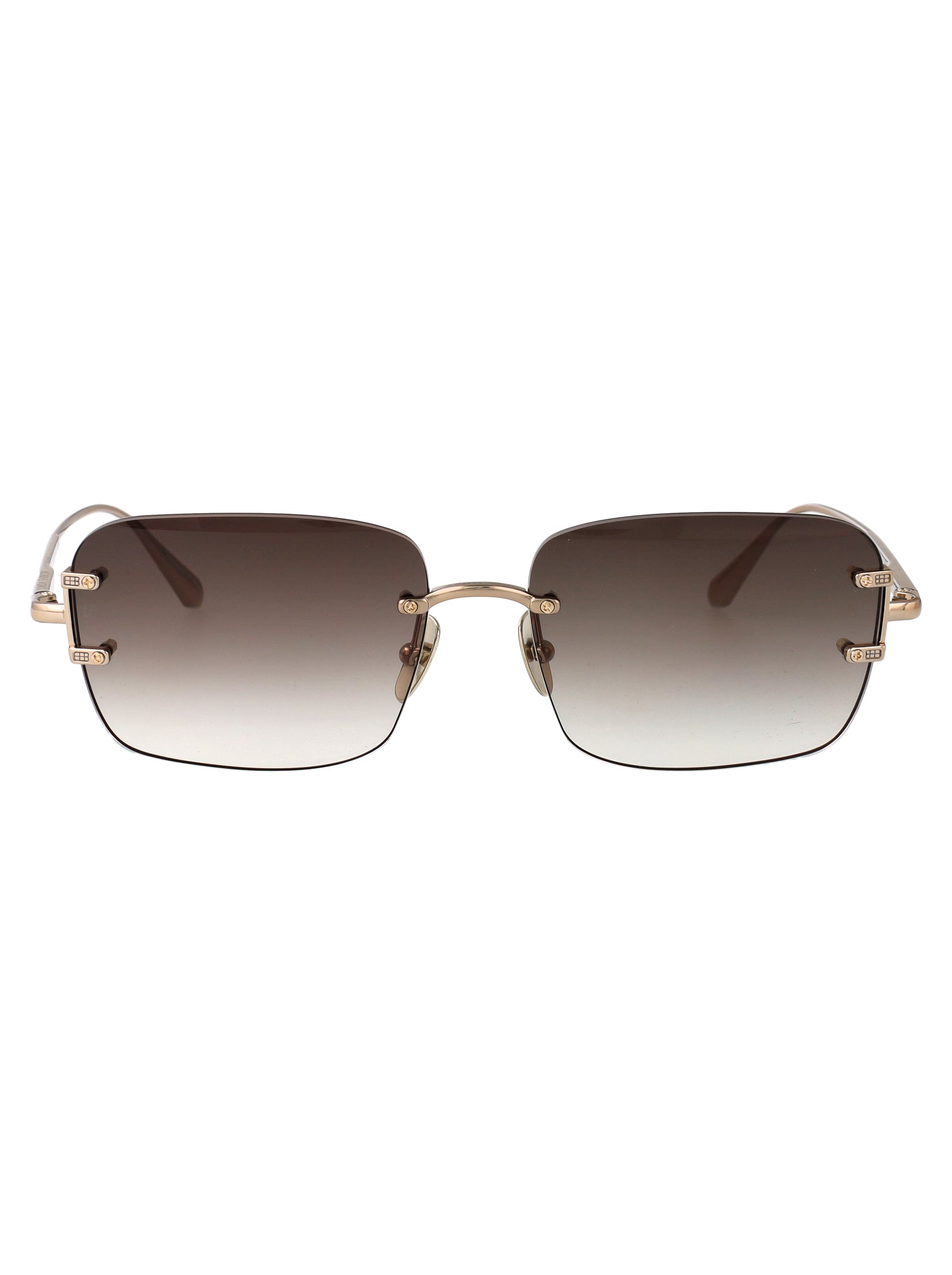LINDA FARROW Unisex Titanium Mini Sunglasses for SS25