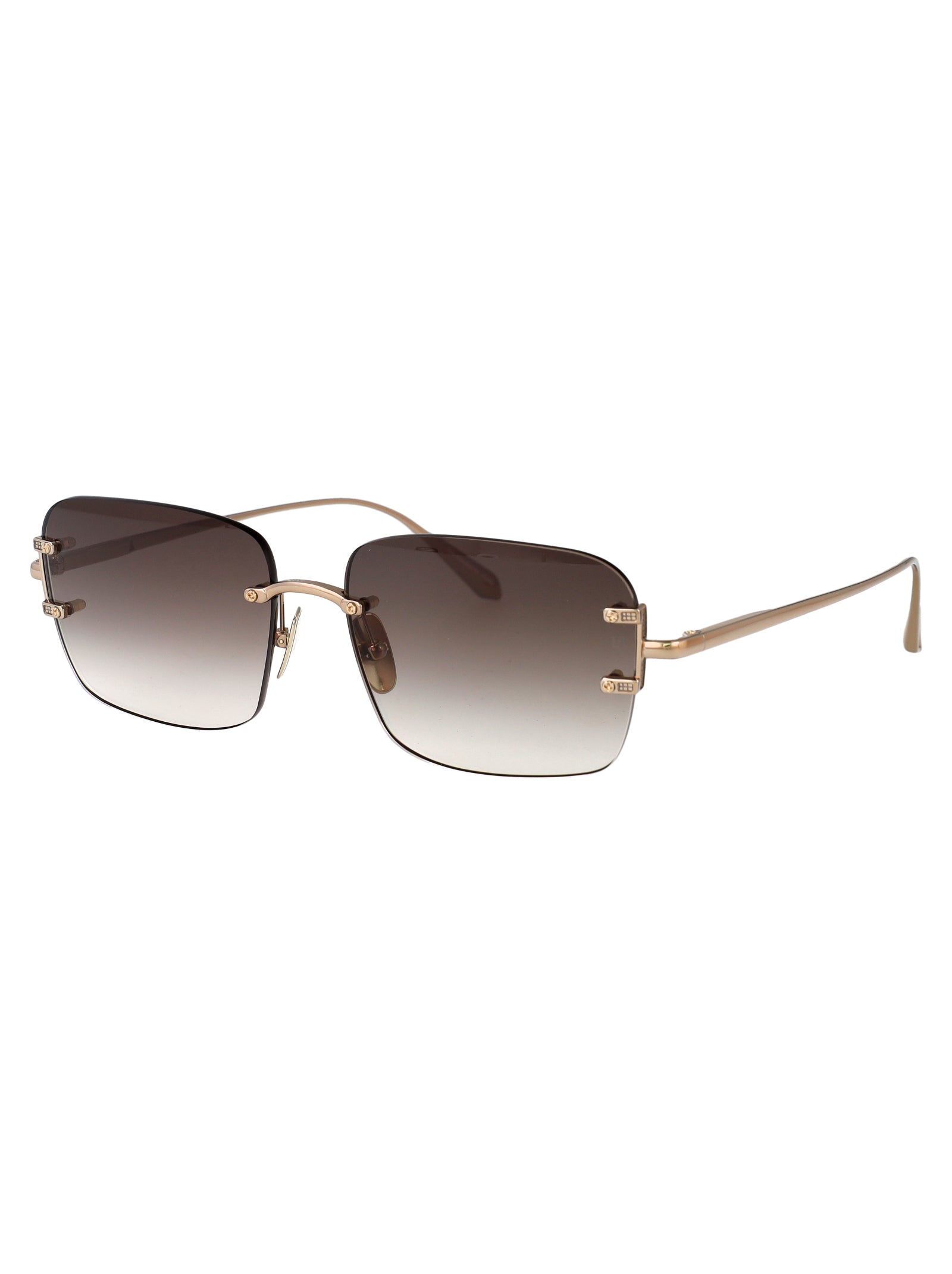 LINDA FARROW Unisex Titanium Mini Sunglasses for SS25
