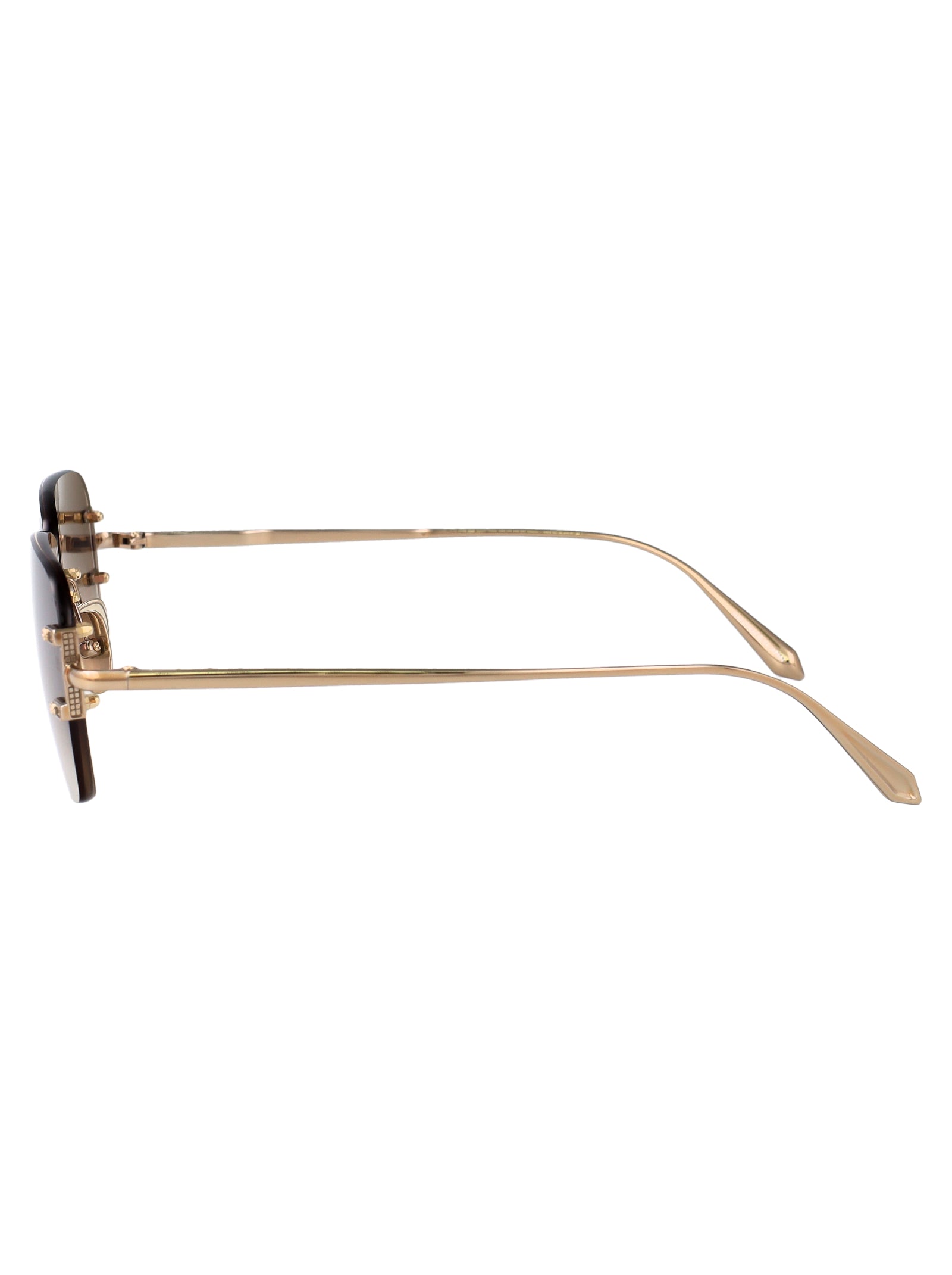 LINDA FARROW Unisex Titanium Mini Sunglasses for SS25