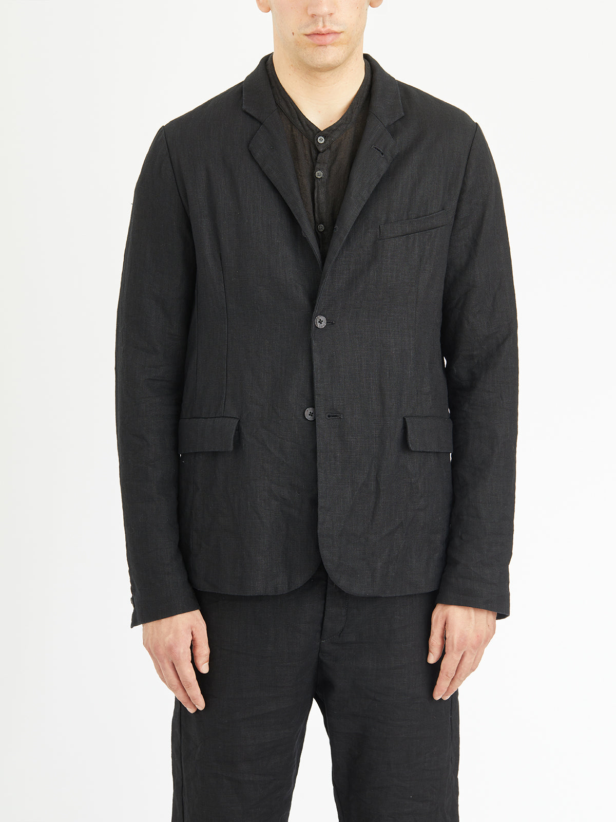 POEME BOHEMIEN Lined Linen Jacket - Size 50