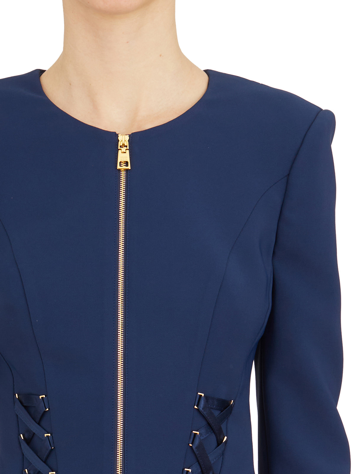 ELISABETTA FRANCHI Slim Jacket with Zip - Size 40