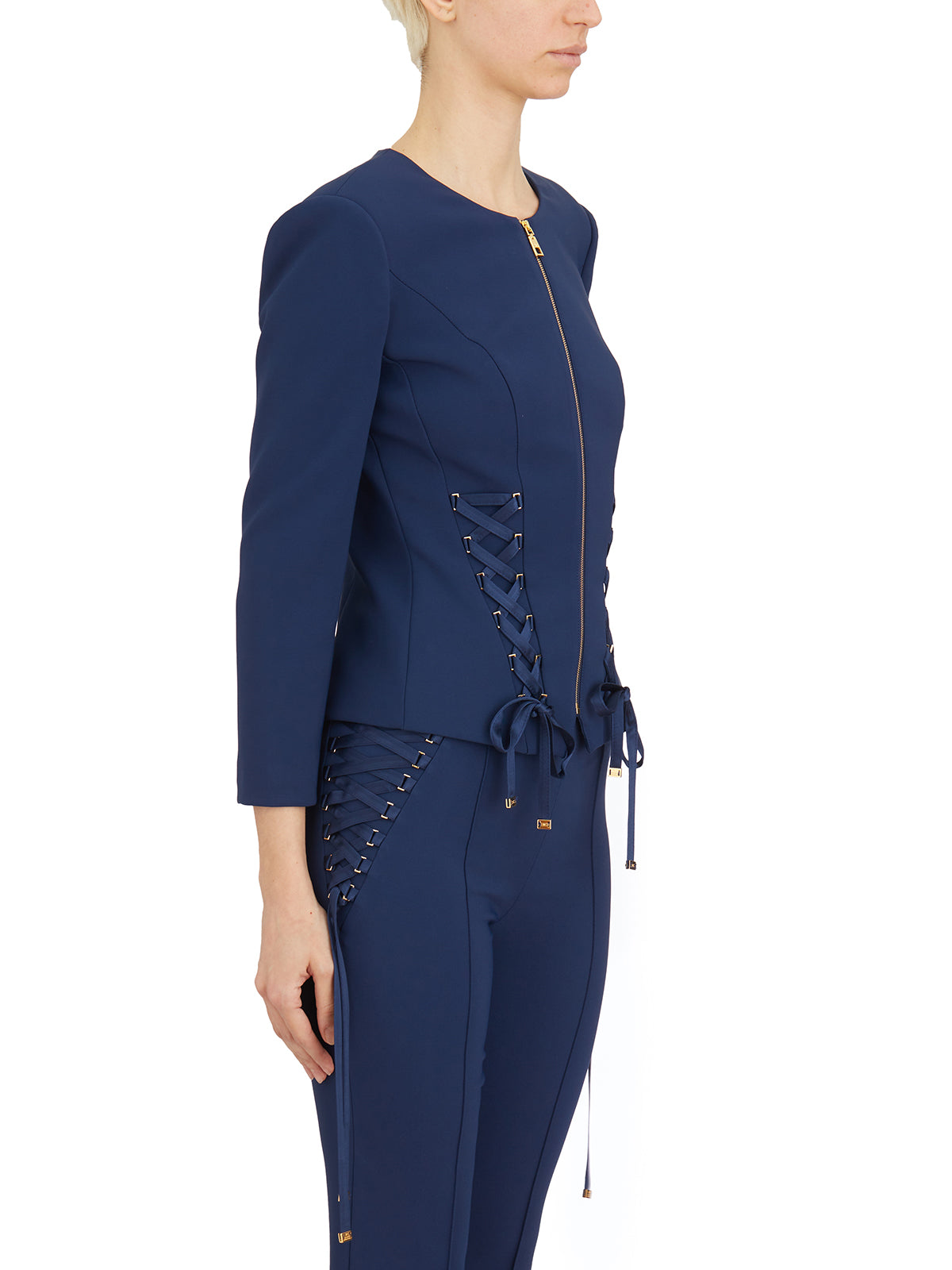 ELISABETTA FRANCHI Slim Jacket with Zip - Size 40