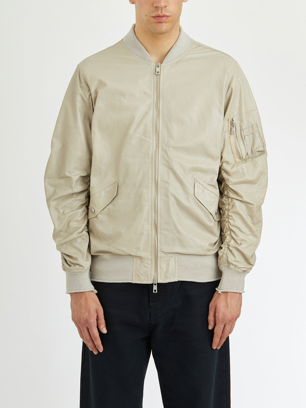 GIORGIO BRATO Lambskin Bomber Jacket Size 50