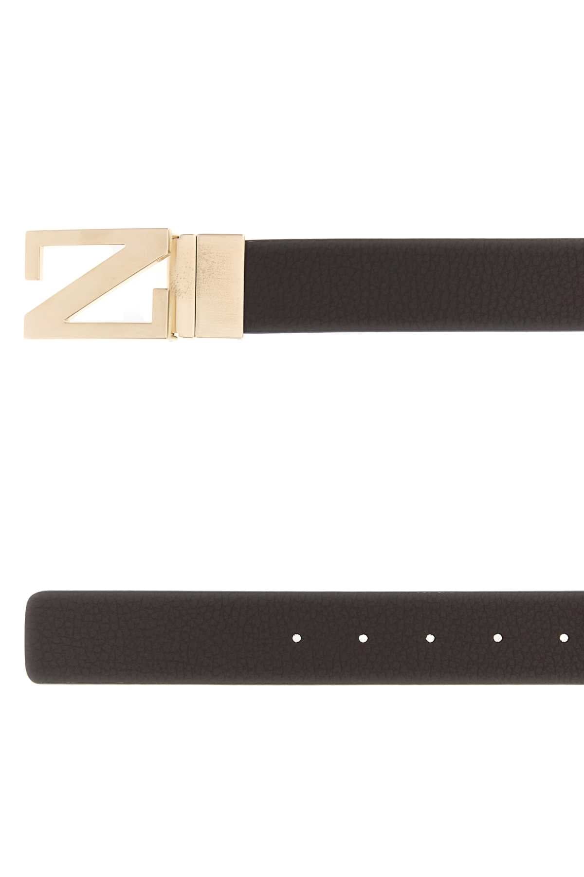 ZEGNA Reversible Leather Belt
